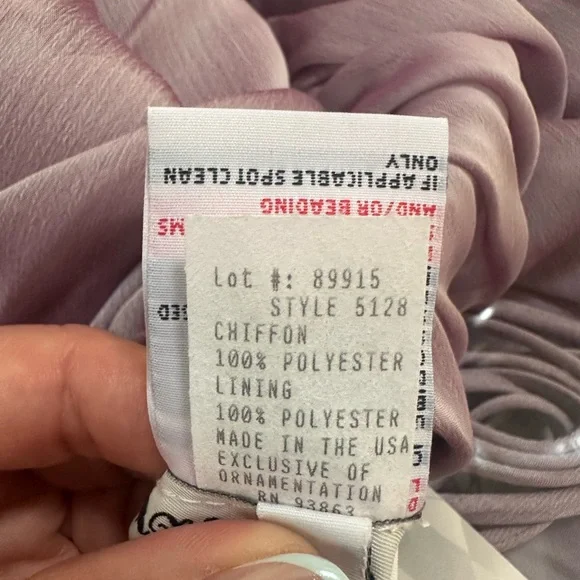 Lavender Strapless Bridesmaid Gown- Size 24- NWT - Picture 7 of 8